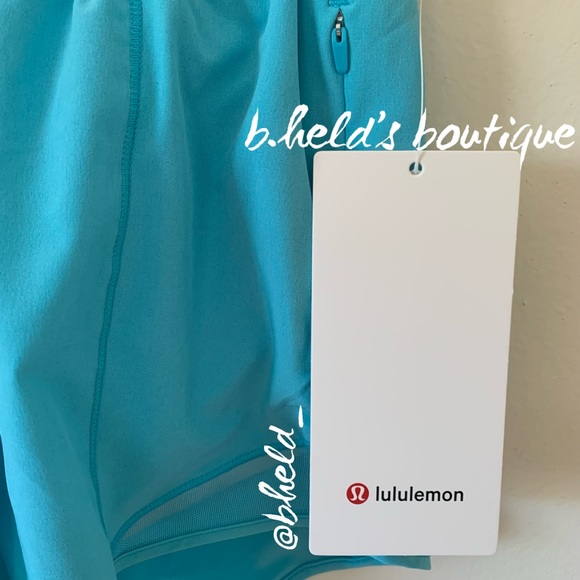 lululemon Hotty Hot High-Rise Lined Short 4" Electric Turquoise Blue Sz0 New NWT - Picture 5 of 12